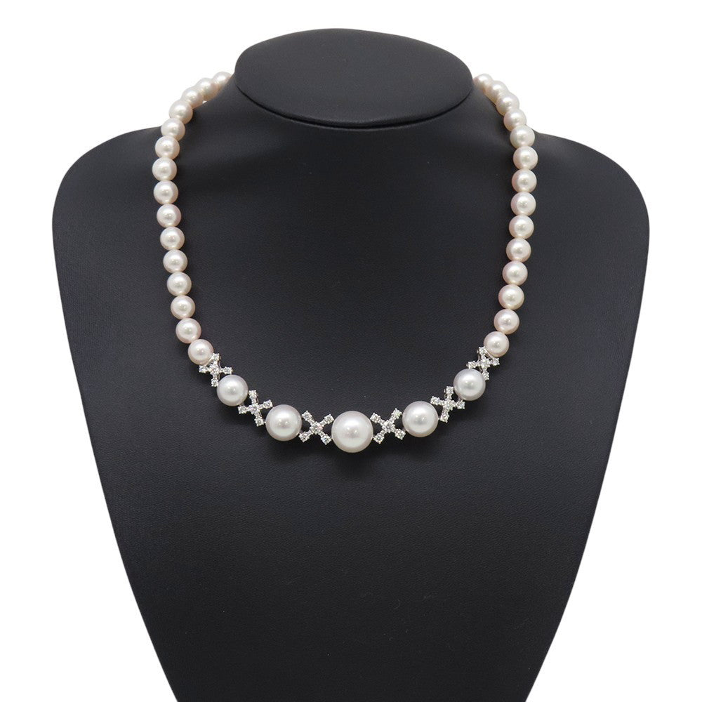 TASAKI PearlxDiamond Necklace 18K White Gold