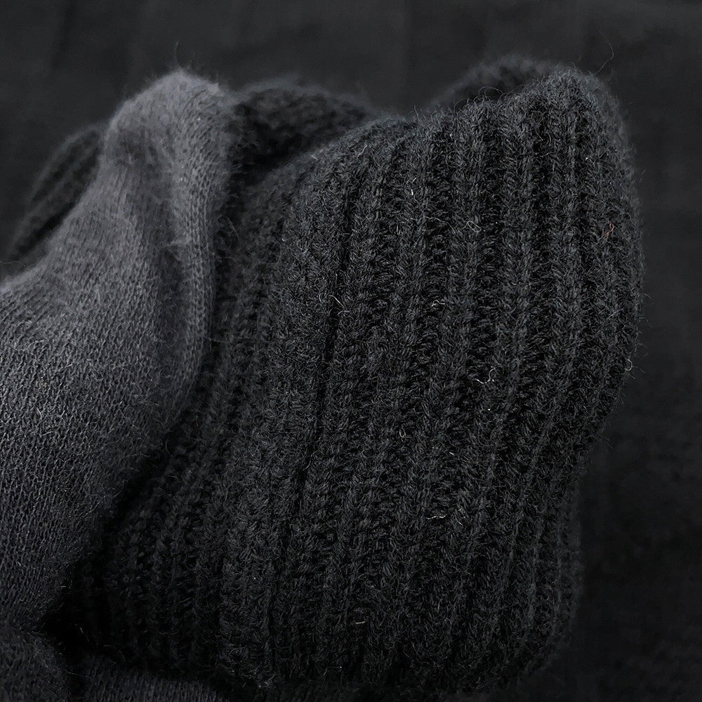 HERMES H motif knit Size 34 Black3H2617D4 Wool 100%