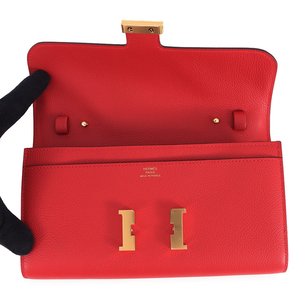HERMES Constance to Go Rouge Ladue Evercolor