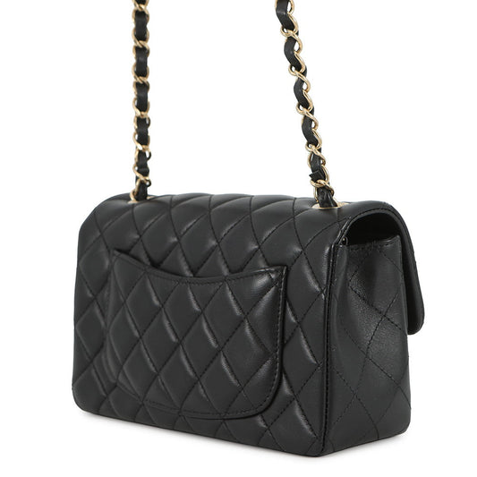 CHANEL Mini Matelasse Single Chainshoulder Bag BlackA69900 Lambskin Size 20
