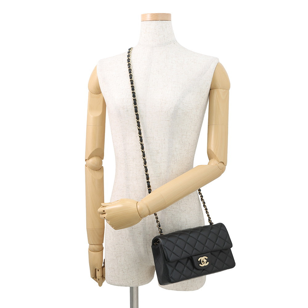 CHANEL Mini Matelasse Single Chainshoulder Bag BlackA69900 Lambskin Size 20
