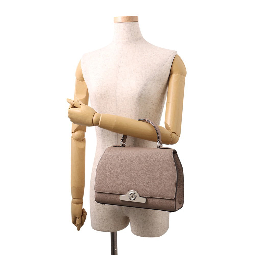 MOYNAT Moynat Régienne 2-Way Handbag Greige Leather