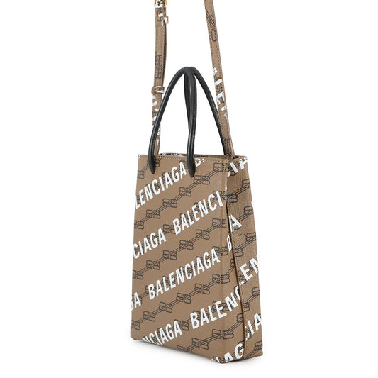 BALENCIAGA Large shopping bag Brown/Black693805 PVC Leather
