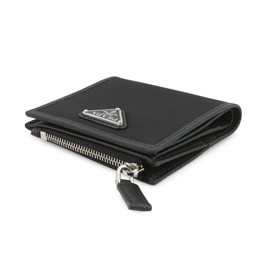 PRADA Re-Nylon Compact Wallet Black2ML049 Nylon/Leather