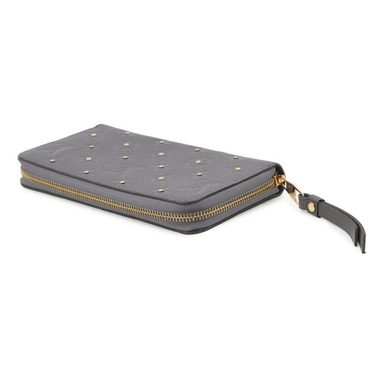LOUIS VUITTON Zippy Wallet GrayM62209 Monogram Empreinte Leather/Studded