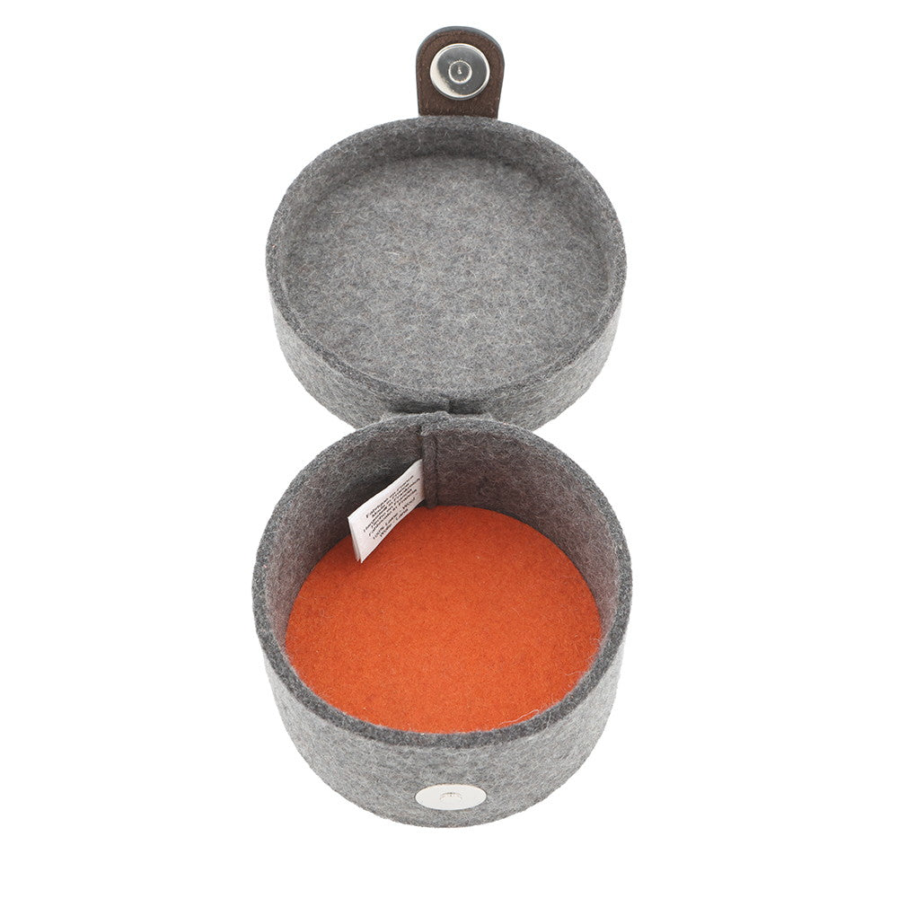 HERMES Sugar box Gray Felt