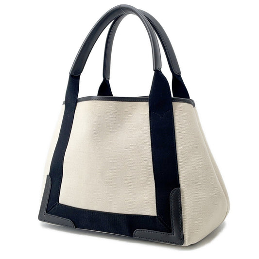 BALENCIAGA Navy Kabas Black/White339933 Canvas Size S
