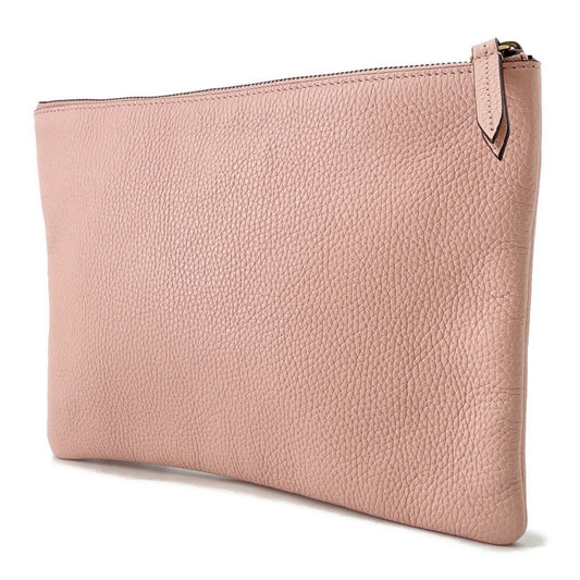 GUCCI Animalier Clutch Bag Bee Pink/Brown460187 Leather