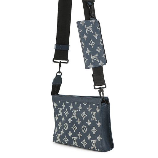 LOUIS VUITTON Gaston Wearable Wallet NavyM83384 Monogram Shadow