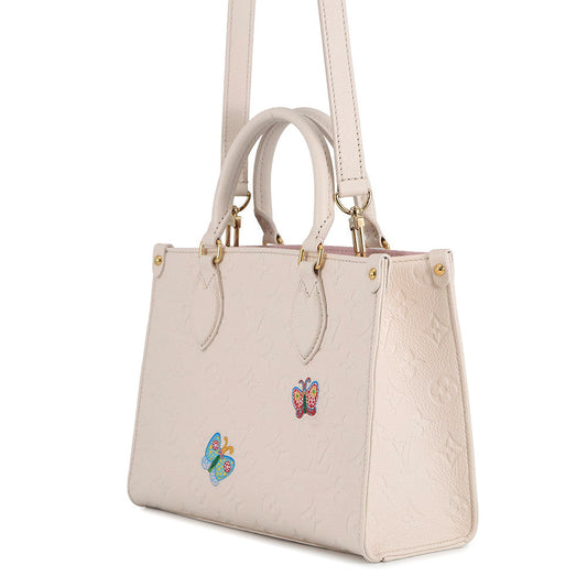 LOUIS VUITTON LV × YK Onthego Quartz/PinkM21732 Monogram Empreinte Leather Size PM