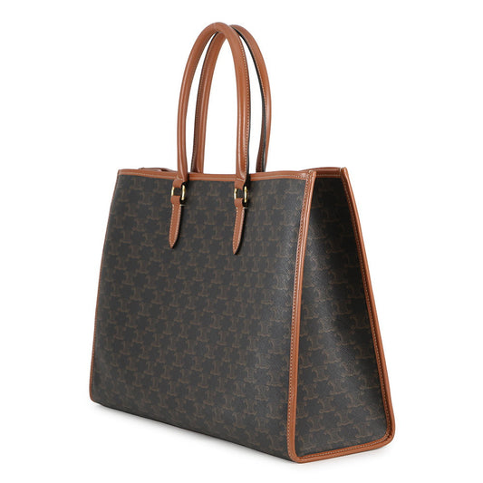 CELINE Cabas Horizontal Tote Bag Tan197912 PVC Leather