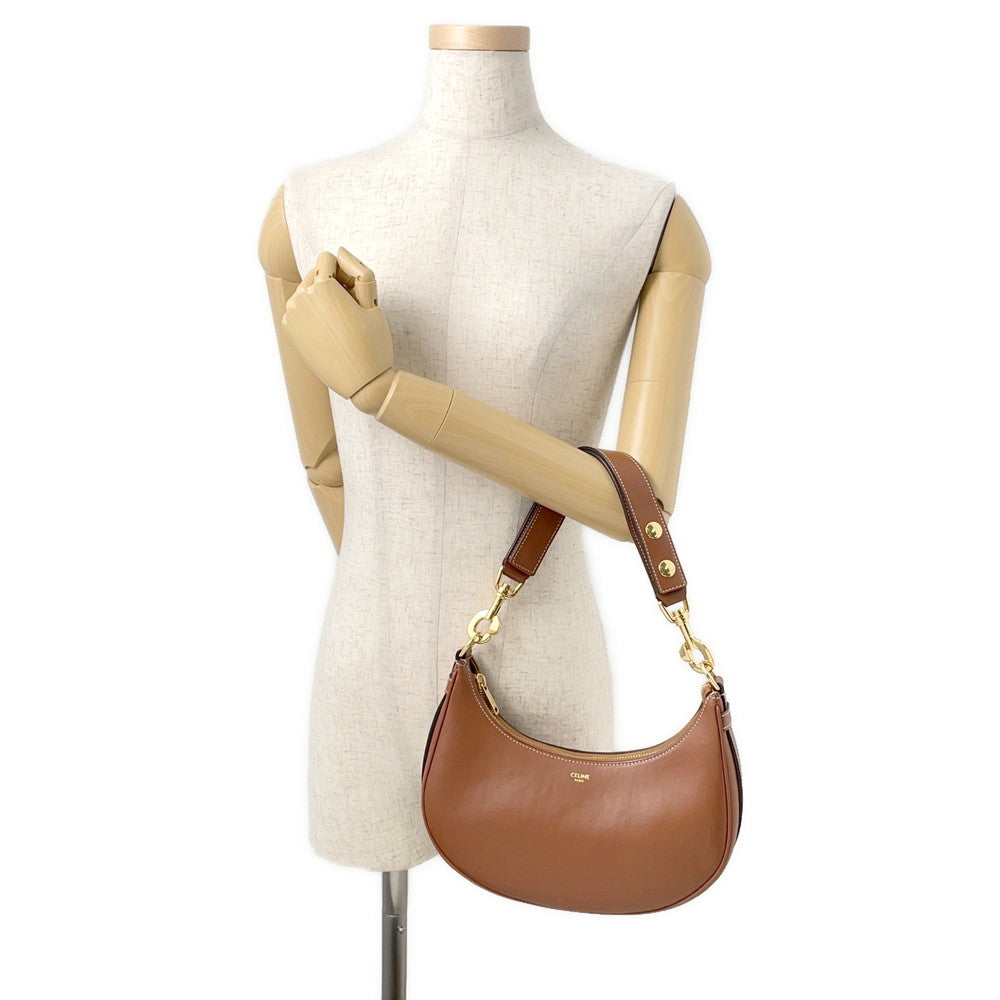 CELINE AVA One Shoulder Bag Tan196923 Leather Size Medium