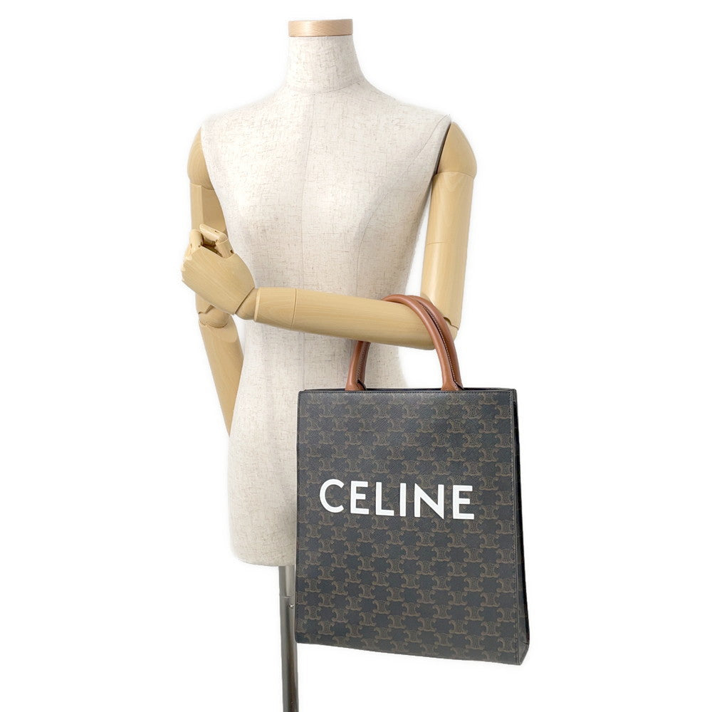 CELINE Vertical hippopotamus Tan191542 PVC Leather Size Small