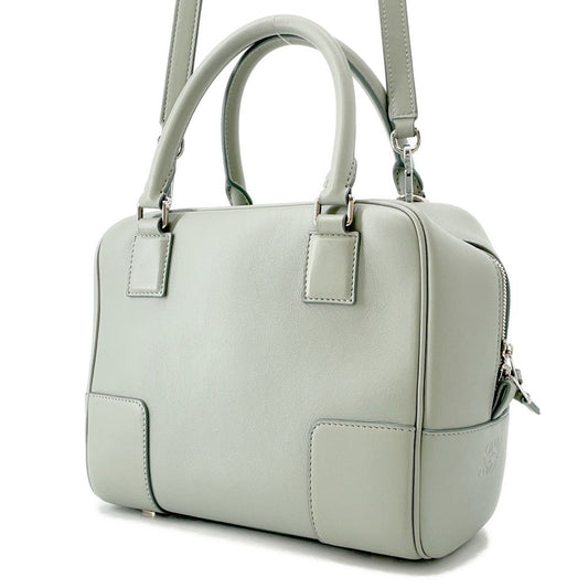 LOEWE Amazona Square 2-way Bag Light GreenA039N10X03 Calf Leather Size 19