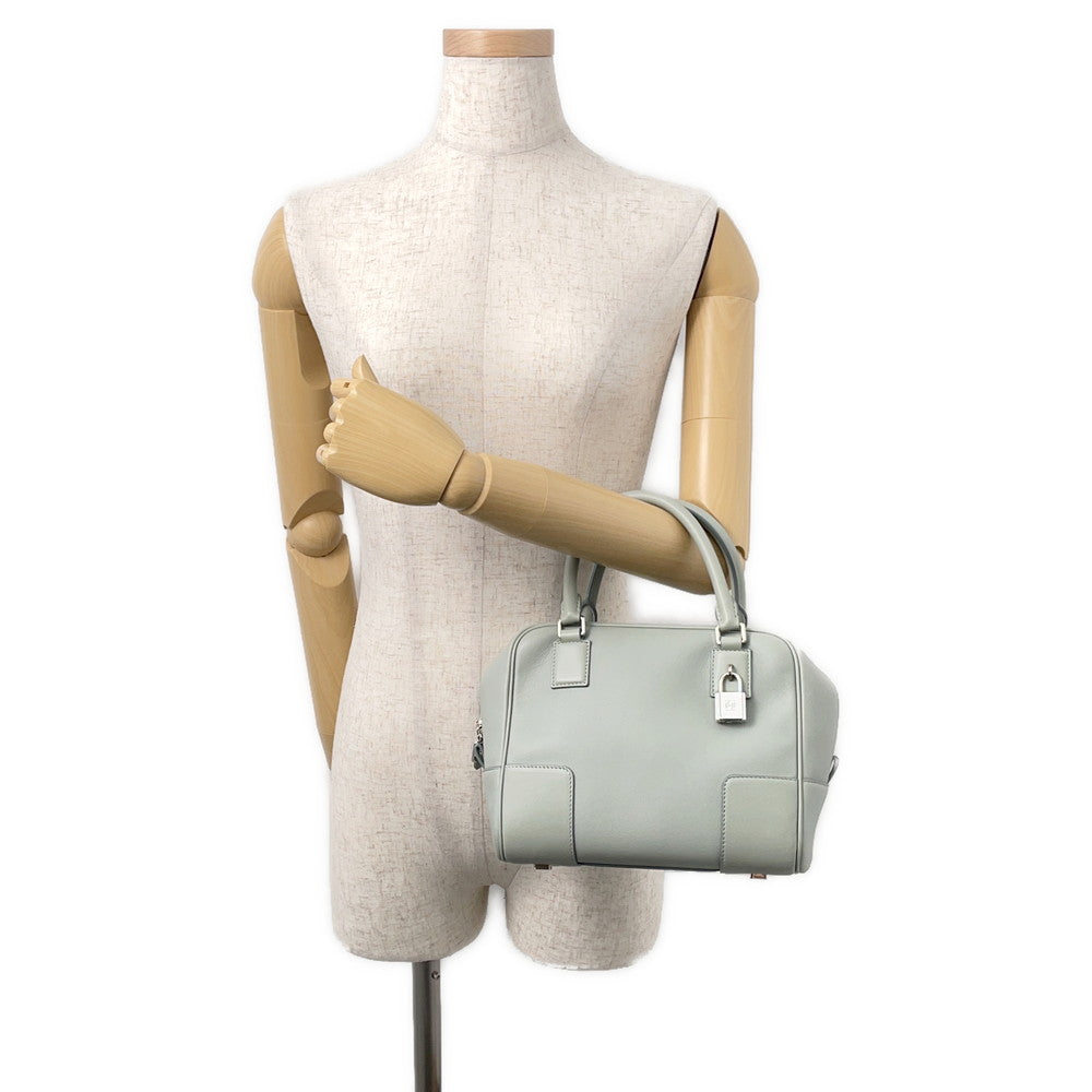 LOEWE Amazona Square 2-way Bag Light GreenA039N10X03 Calf Leather Size 19