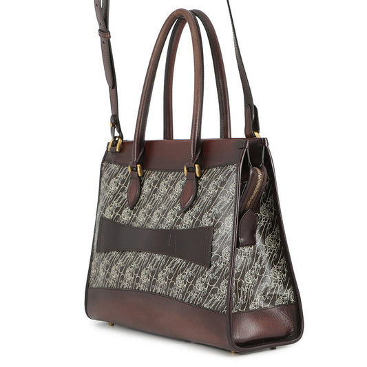 Berluti Cabas Toile Malbeuf Tote Bag BrownCABAS-T19 Leather PVC
