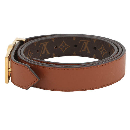 LOUIS VUITTON Belt・Dauphine 25MM Reversible Size 85/34 BrownM0196V Monogram Plain Calf Leather