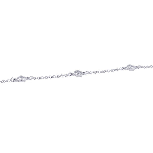 TIFFANY&Co. Elsa Peretti Diamond by the Yard Bracelet60099275 Pt950