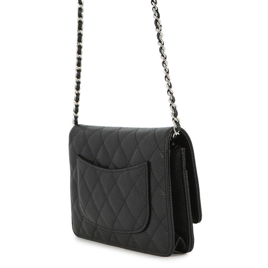 CHANEL Matelasse Chain wallet BlackAP0250 Caviar Leather