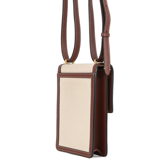 BURBERRY Robin Shoulder Pouch Beige/Brown8031649 Canvas Leather