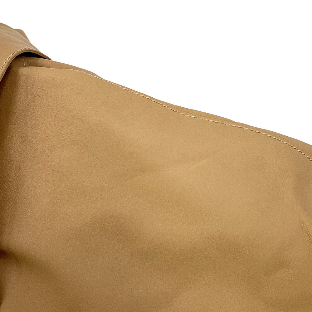HERMES Leather Jacket Size 36 Beige Leather Cotton