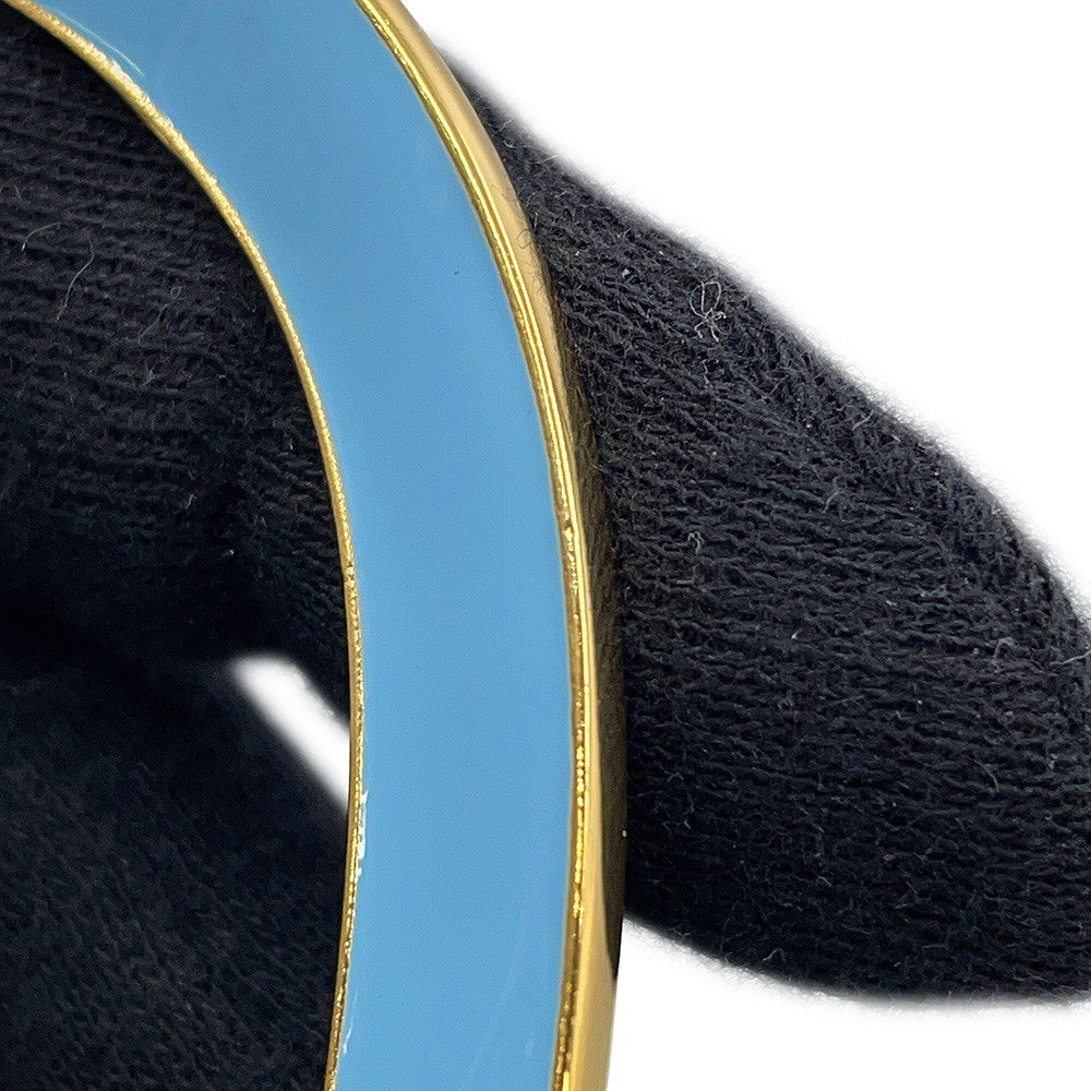 Bottega Veneta Curved Cuff Bracelet Size M Light Blue/Parakeet741013 Ag925 Enamel