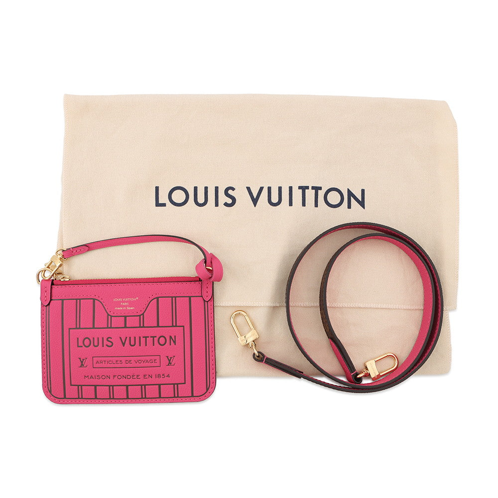 LOUIS VUITTON Neverfull・Inside Out Rose Buffalo Pondichery LeatherM12106 Monogram Grain Leather Size BB