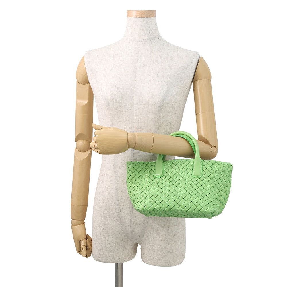 Bottega Veneta INTRECCIATO Mini Cabas 2WAYBag Green709464 Lambskin