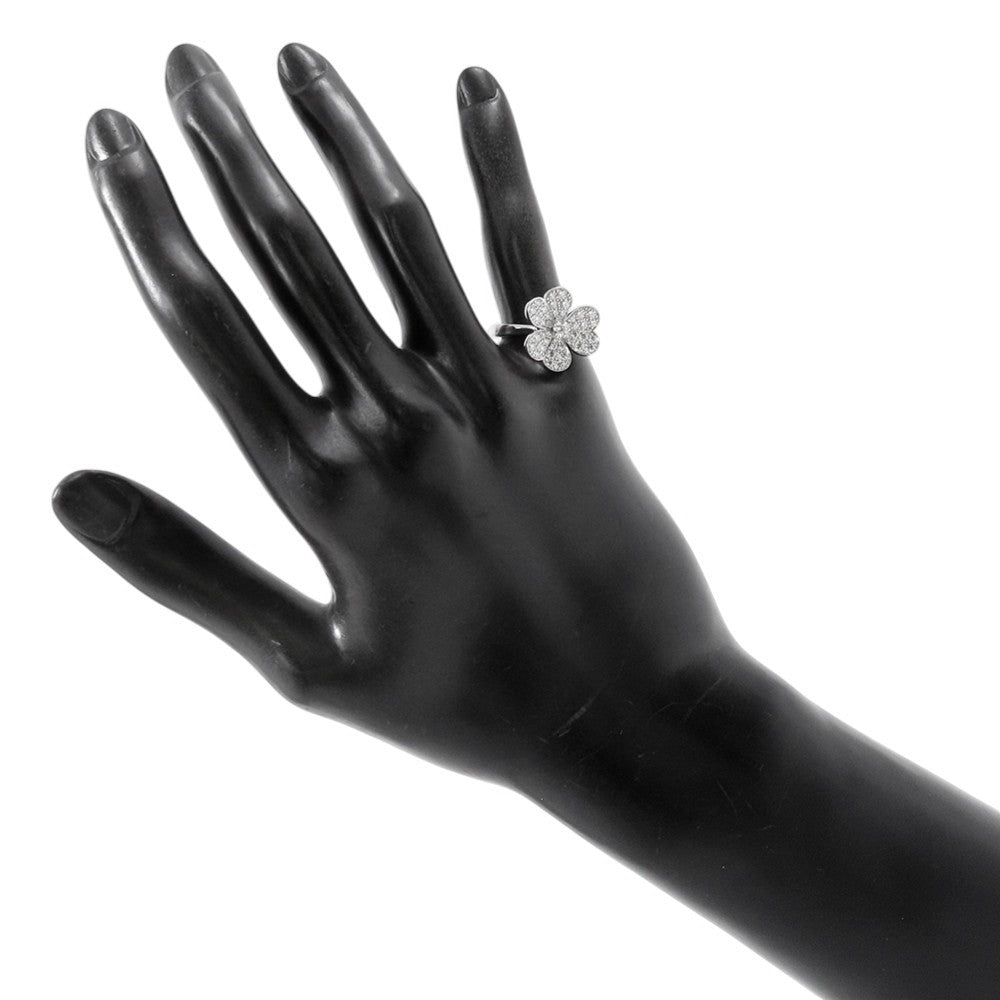 Van Cleef & Arpels Frivole Ring 1 flower Size 47/#7VCARD31648/VCARD31600 18K White Gold