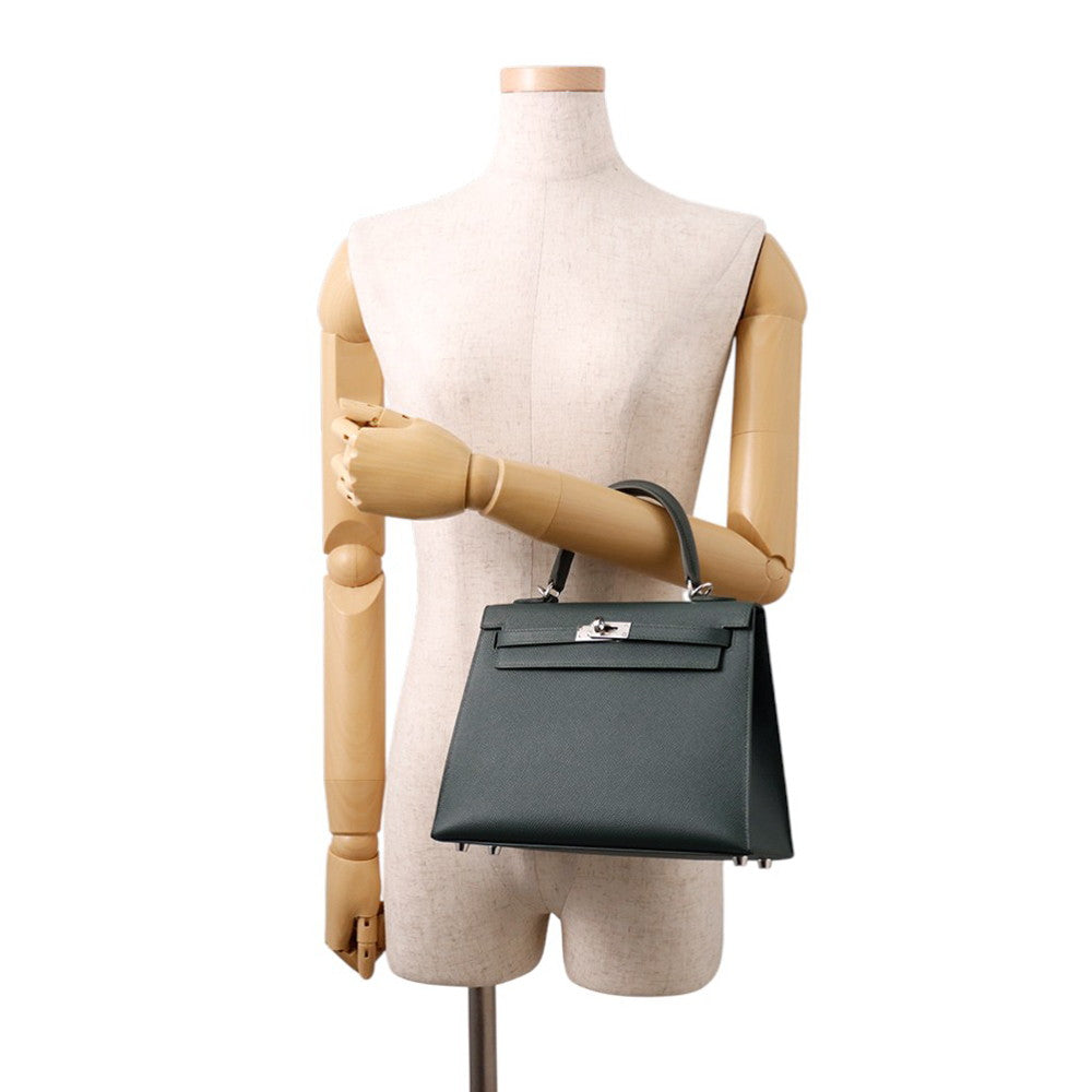 HERMES Kelly Sellier Vert Mangrove Epsom Size 25