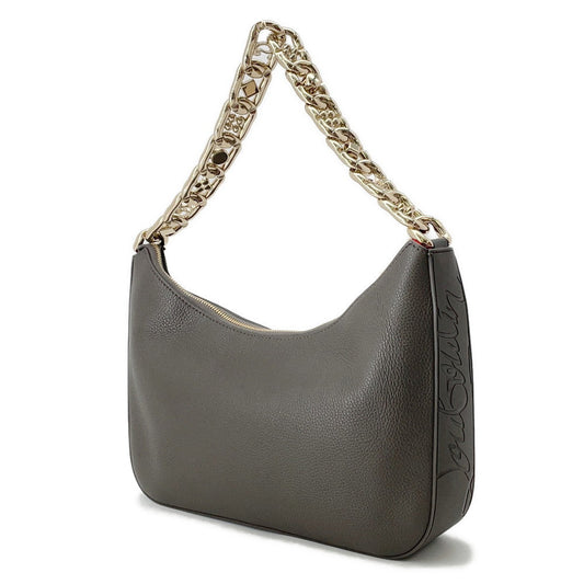 Christian Louboutin LOUBILA Chain Shoulder Bag CharcoalBrown1235097 Leather