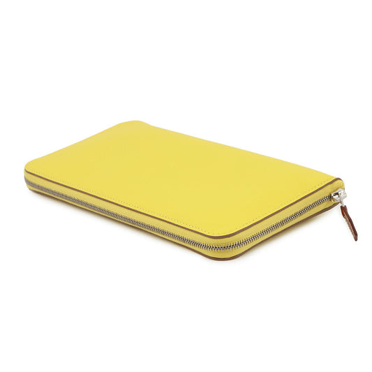 HERMES Azap Long silk in Lime Evercolor