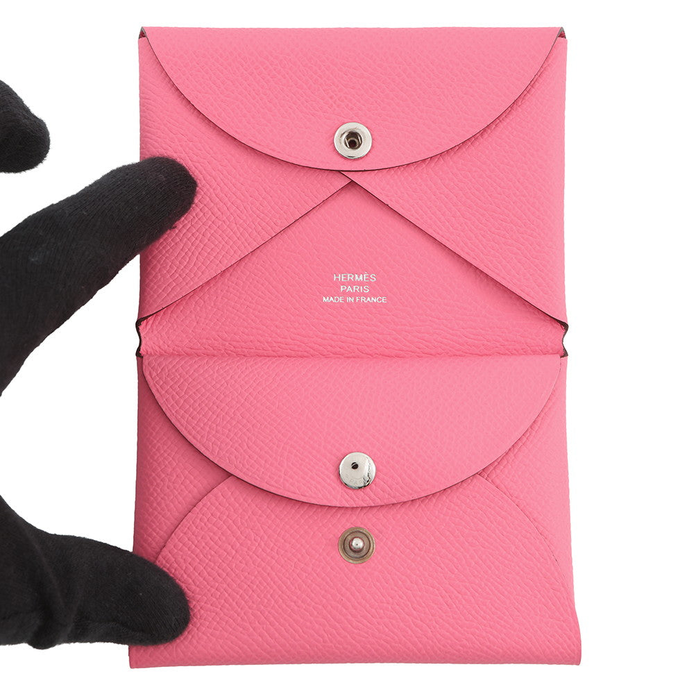 HERMES Calvi duo Rose Azalee Epsom
