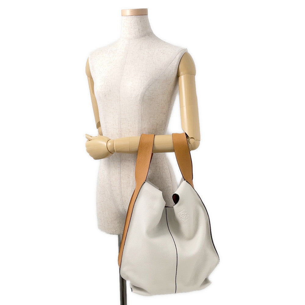 LOEWE 2WAYBag Ivory/Brown321.12BT22 Leather