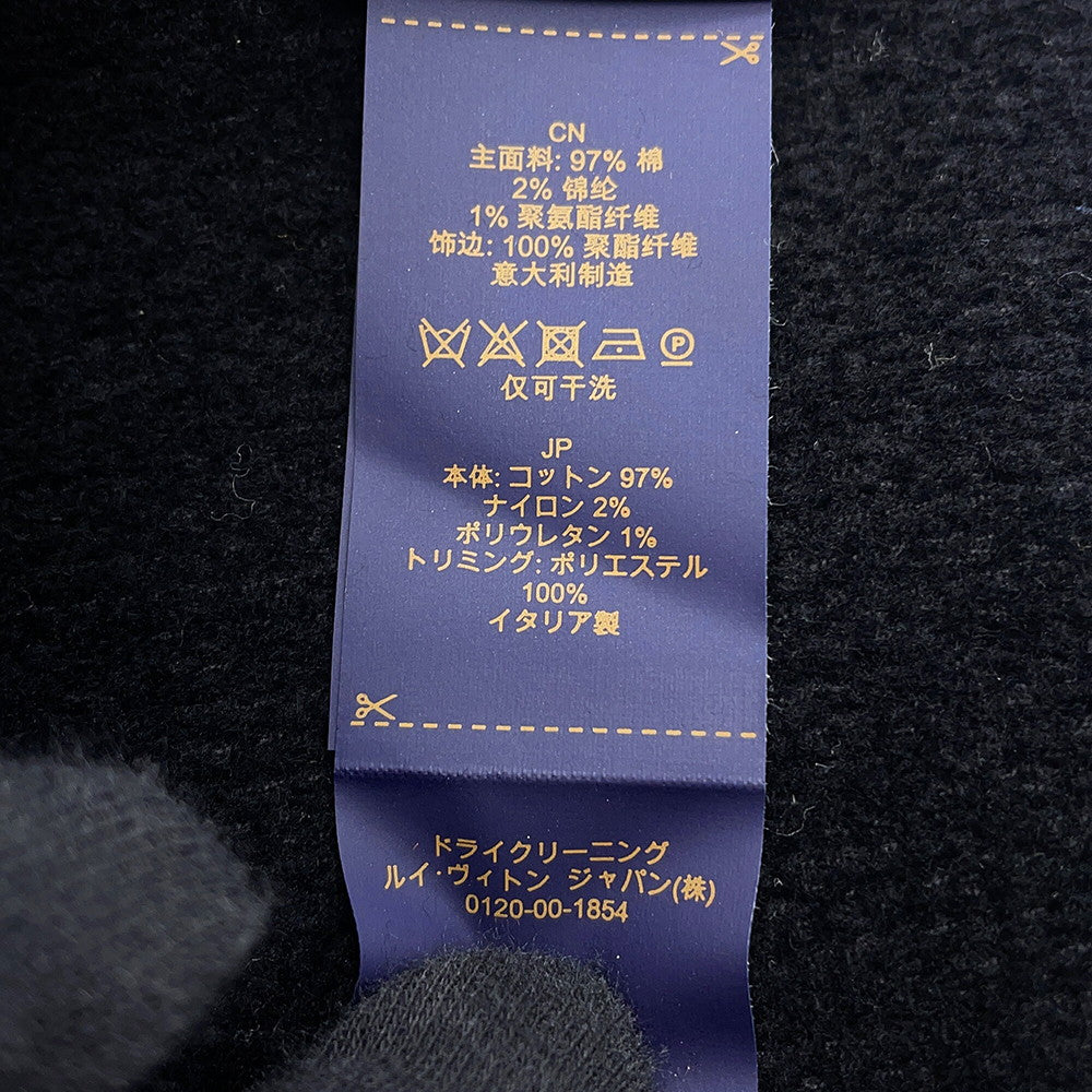 LOUIS VUITTON LV Crush Monogram Beanie Size S NoirM96194 Cotton97% Nylon2% Polyurethane1%