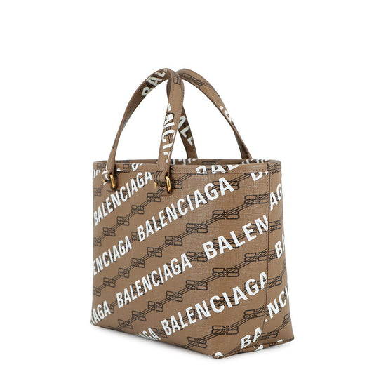 BALENCIAGA BBMonogram 2WAY Tote Bag Brown702699 PVC