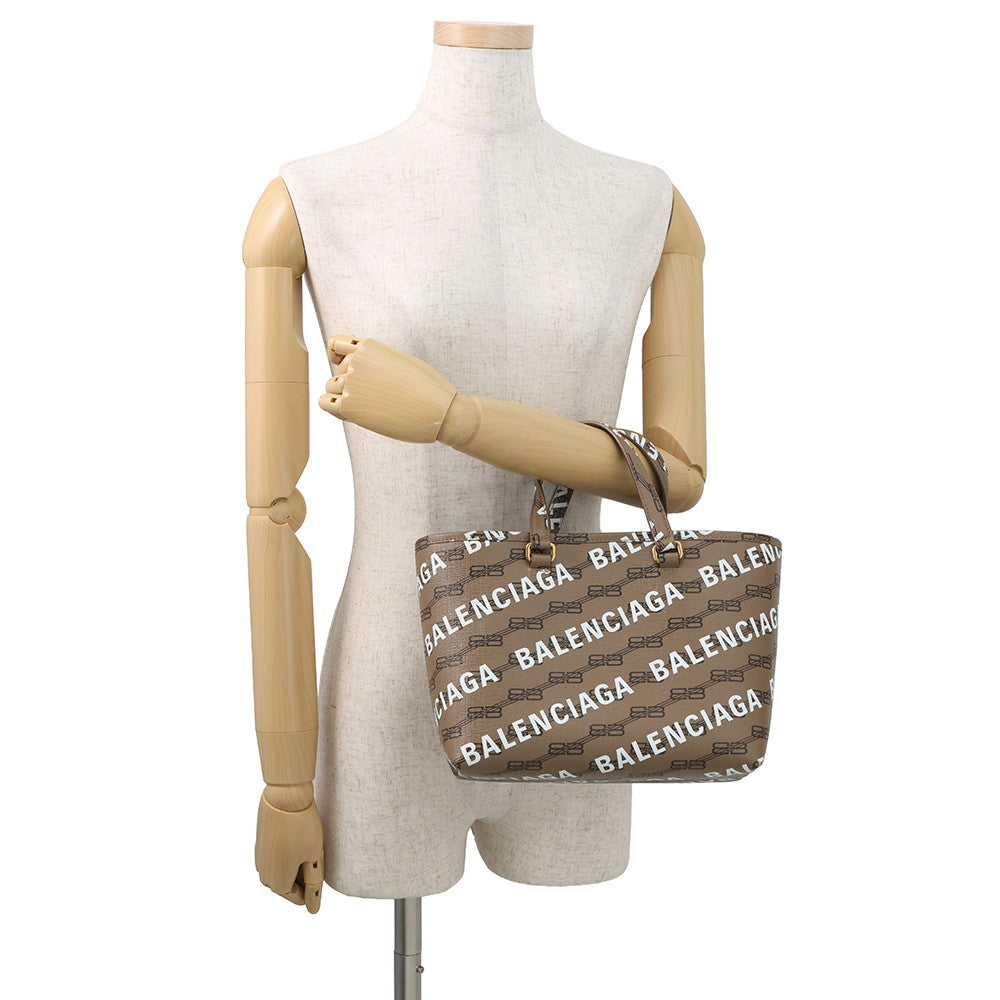BALENCIAGA BBMonogram 2WAY Tote Bag Brown702699 PVC