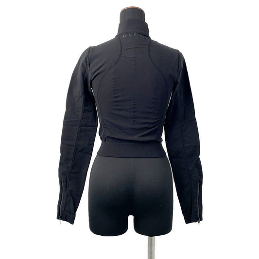 GUCCI Seamless Jersey Zip Jacket Size S Black716747 Nylon90% Polyurethane10%