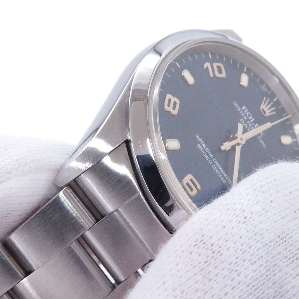 ROLEX Oyster Perpetual Date W34mm Stainless Steel Blue Dial15200