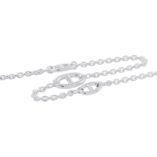 HERMES Chaine d'Ancre Farandole Necklace Size 120 SV925