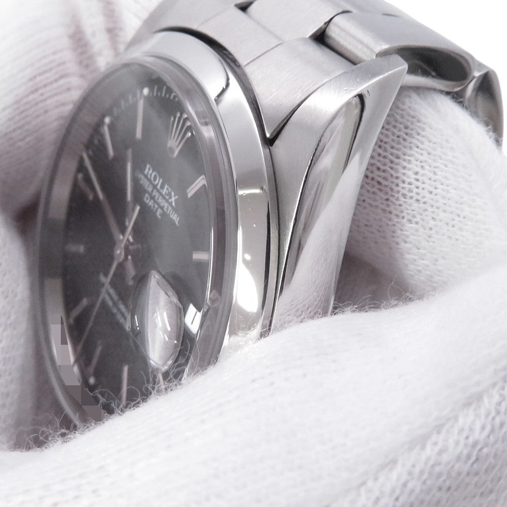 ROLEX Oyster Perpetual Date W34mm Stainless Steel Black Dial15200