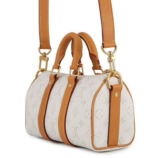 LOUIS VUITTON Keepall Bandouliere Off-whiteM15076 Monogram・Heritage Size 25