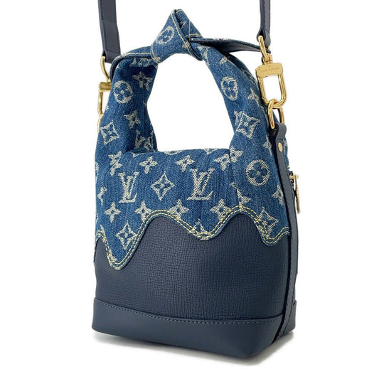 LOUIS VUITTON NIGOCollaboration Japanese Cruiser BlueM45970 Monogram Denim Leather LV Squared