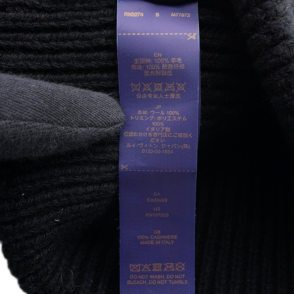 LOUIS VUITTON Beanie LVHeadline Size S NoirM77872 Wool 100%