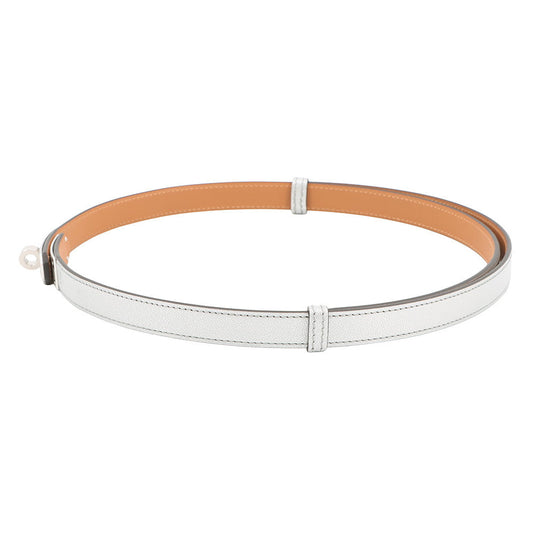 HERMES Kelly Belt Argent Chevre Shamqila