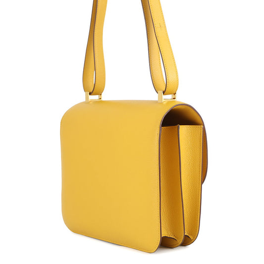 HERMES Constance Jaune Ambre Epsom Size 24