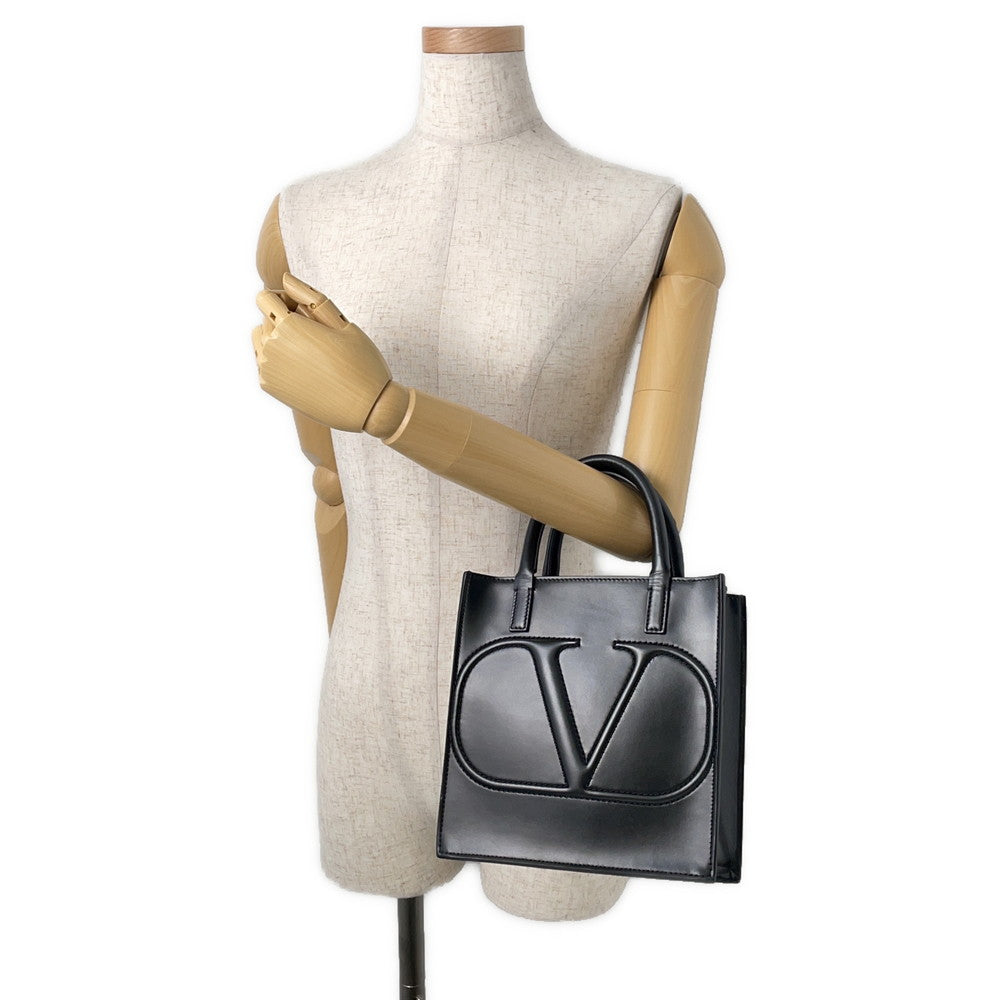Valentino Garavani V Logo Walk 2-way Bag BlackUW2B0H23QEL Leather Size Small