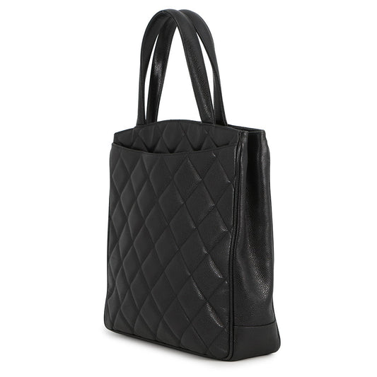 CHANEL Decacoco Tote Bag Black Caviar Leather