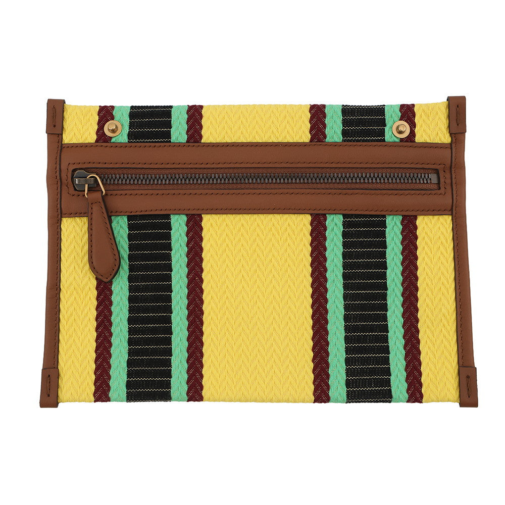 GUCCI Logo Tote Bag Yellow/Multicolor818771 Canvas Leather