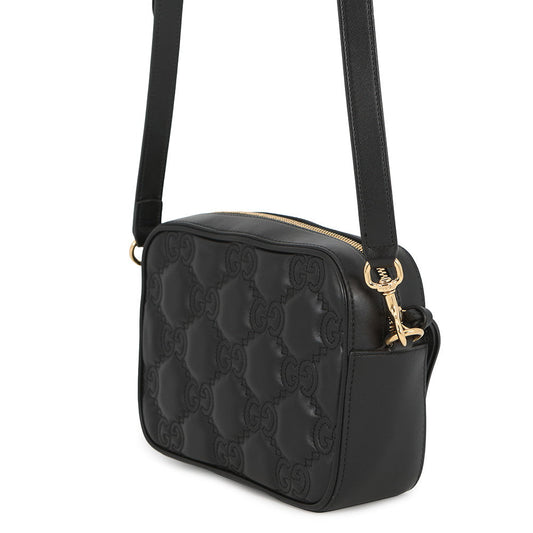 GUCCI GGMatelasse Shoulder Bag Black702234 Leather